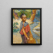 A young girl by a riverbank - Frederick Arthur Bridgman — framed artwork on a wall