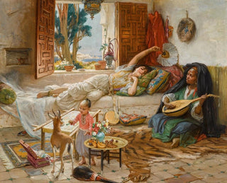 Repos de l'après-midi à Alger - Frederick Arthur Bridgman — artwork view