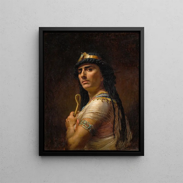 an Egyptian priest - Frederick Arthur Bridgman — framed artwork on a wall