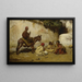 Arab children playing cards - Frederick Arthur Bridgman — framed artwork on a wall