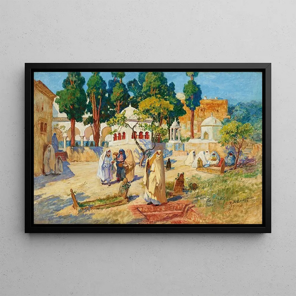 the Arab Women's Day at BouKobrine Cemetery - Frederick Arthur Bridgman — framed artwork on a wall