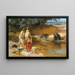 At the water's edge - Frederick Arthur Bridgman — framed artwork on a wall