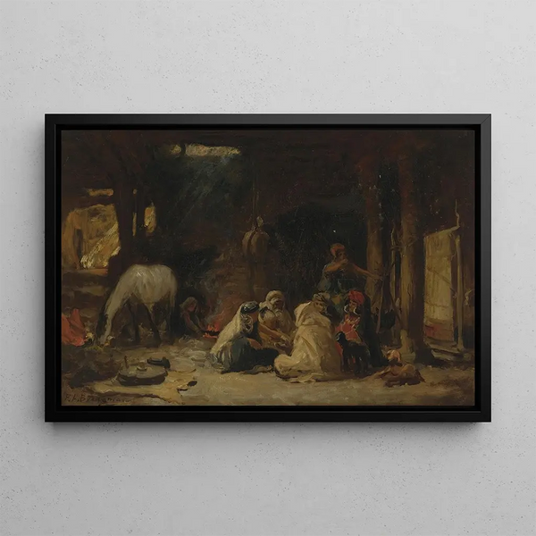 At Rest Algeria - Frederick Arthur Bridgman — framed artwork on a wall