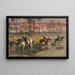 Franchissant le ruisseau, Algérie - Frederick Arthur Bridgman — framed artwork on a wall
