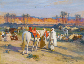 Stop in the desert - Frederick Arthur Bridgman — artwork view
