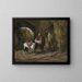 Cavalier dans une cour - Frederick Arthur Bridgman — framed artwork on a wall