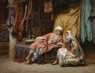 In the Tunisian souk - Frederick Arthur Bridgman — artwork view