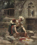 The Little Mother's Helper - Frederick Arthur Bridgman — artwork view