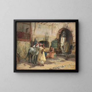 En route pour une balade à Constantine, Algérie - Frederick Arthur Bridgman — framed artwork on a wall
