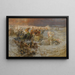 Pharaoh and His Army Drowned in the Red Sea - Frederick Arthur Bridgman — framed artwork on a wall