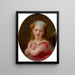 Portrait of a young girl - Frederick Arthur Bridgman — framed artwork on a wall