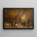 Prayer in the Cairo Mosque - Frederick Arthur Bridgman — framed artwork on a wall
