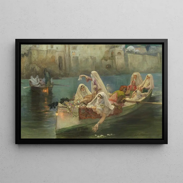 Return of the Festival, Algiers - Frederick Arthur Bridgman — framed artwork on a wall