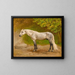 Romeo and a Stallion in a Landscape - Frederick Arthur Bridgman — framed artwork on a wall