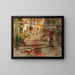 Rue Droite dans le vieux Nice - Frederick Arthur Bridgman — framed artwork on a wall