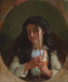 Study of a Young Girl Pont-Aven - Frederick Arthur Bridgman — artwork view