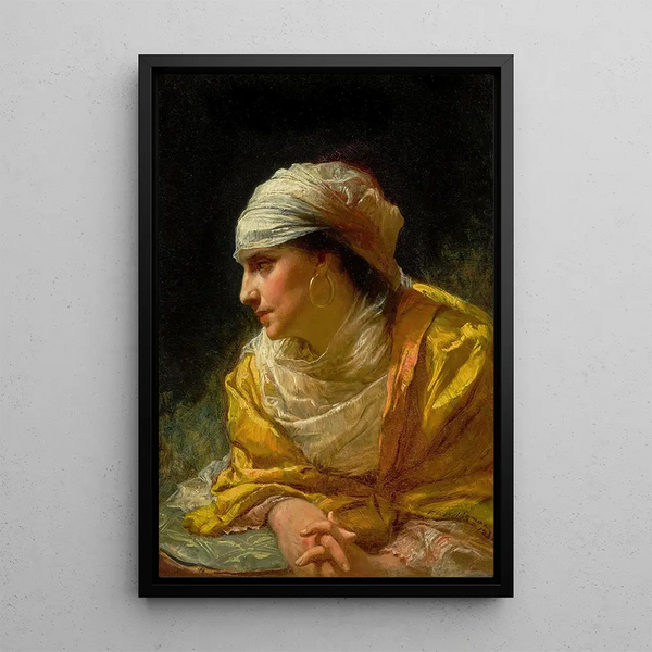 The Gaze - Frederick Arthur Bridgman — framed artwork on a wall
