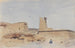 The Temple of Dendur showing the pylon and terrace - Frederick Arthur Bridgman — artwork view