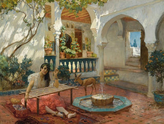 The Weaver - Frederick Arthur Bridgman — artwork view