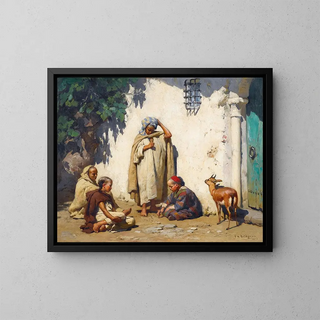 The Young Scribe - Frederick Arthur Bridgman — framed artwork on a wall
