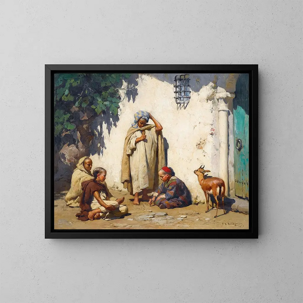 The Young Scribe - Frederick Arthur Bridgman — framed artwork on a wall