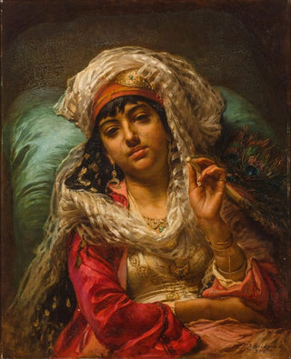 Frederick Arthur Bridgman - The peacock fan.webp