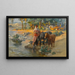 Horse watering painting - Frederick Arthur Bridgman — framed artwork on a wall