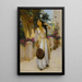 Femme d'Alger sur une véranda - Frederick Arthur Bridgman — framed artwork on a wall