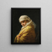 Young woman with white turban - Frederick Arthur Bridgman — framed artwork on a wall