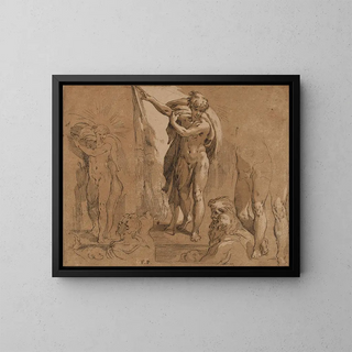Saint Jean-Baptiste - Frederick Bloemaert — framed artwork on a wall