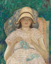 Girl Knitting - Frederick Carl Frieseke — artwork view