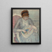 Girl with a Basket of Ribbons - Frederick Carl Frieseke — framed artwork on a wall