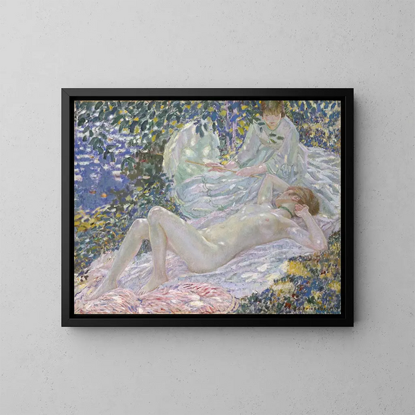 Summer Painting - Frederick Carl Frieseke — framed artwork on a wall