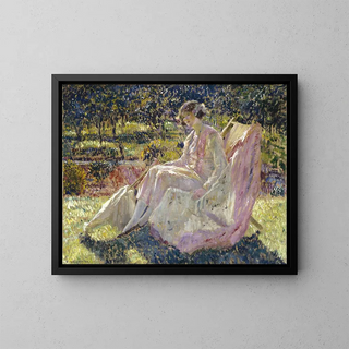 Sunbed - Frederick Carl Frieseke — framed artwork on a wall