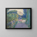 Femme assise dans un jardin - Frederick Carl Frieseke — framed artwork on a wall