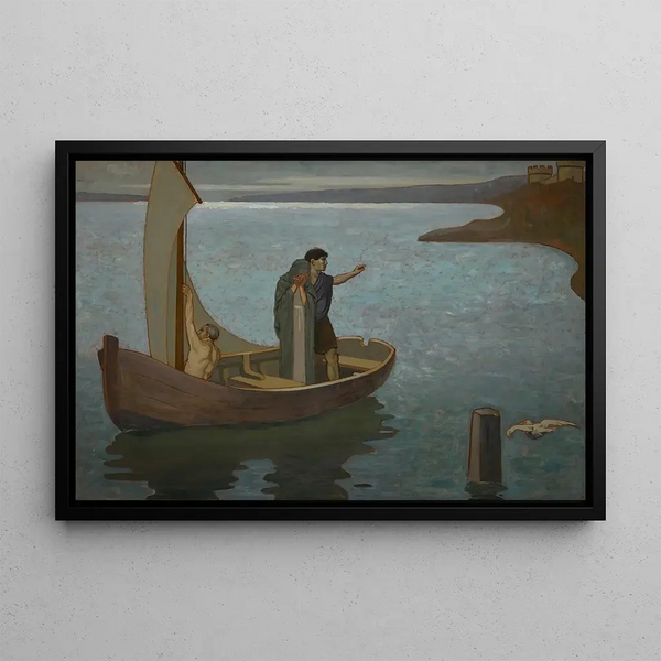 The Departure - Frederick Cayley Robinson — framed artwork on a wall