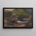 Trees and Rocky Stream - Frederick Christian Lewis the Elder — framed artwork on a wall