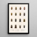 Insecta Coleoptera Pl 038 - Frederick DuCane Godman — framed artwork on a wall