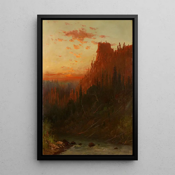 Old Roscoe on the Truckee River - Frederick Ferdinand Schafer — framed artwork on a wall