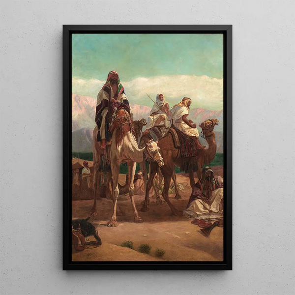 An Arab encampment - Frederick Goodall — framed artwork on a wall