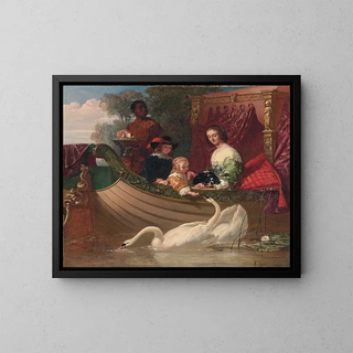 La reine Henriette Marie et ses enfants - Frederick Goodall — framed artwork on a wall