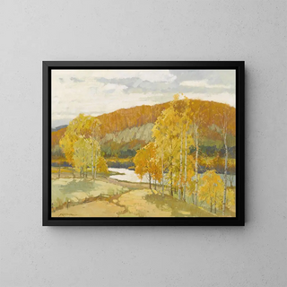 Autumn Painting - Frederick John Mulhaupt — framed artwork on a wall