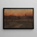Cabanes de campagne au coucher du soleil - Frederick Judd Waugh — framed artwork on a wall