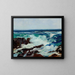 Surf and spray painting - Frederick Judd Waugh — framed artwork on a wall