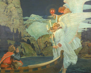 The Knight of the Holy Grail - Frederick Judd Waugh — artwork view