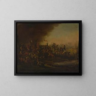 Battle of Cowpens - Frederick Kemmelmeyer — framed artwork on a wall