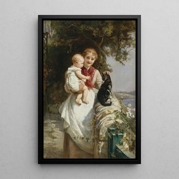 Motherly Love - Frederick Morgan — framed artwork on a wall