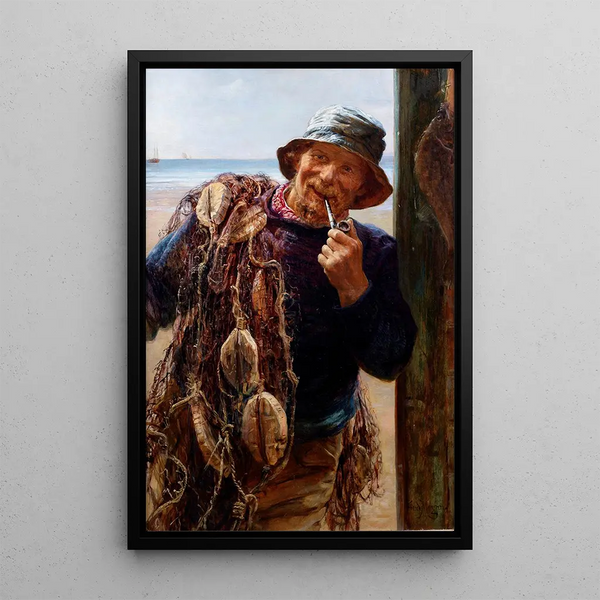 The Fisherman - Frederick Morgan — framed artwork on a wall