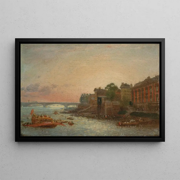 Somerset House, London - Frederick Nash — framed artwork on a wall