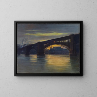 The Bridge - Frederick Oakes Sylvester — framed artwork on a wall